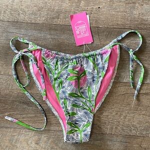 NWT Liberty & Justice Leaf Print Side Tie Bikini Bottoms